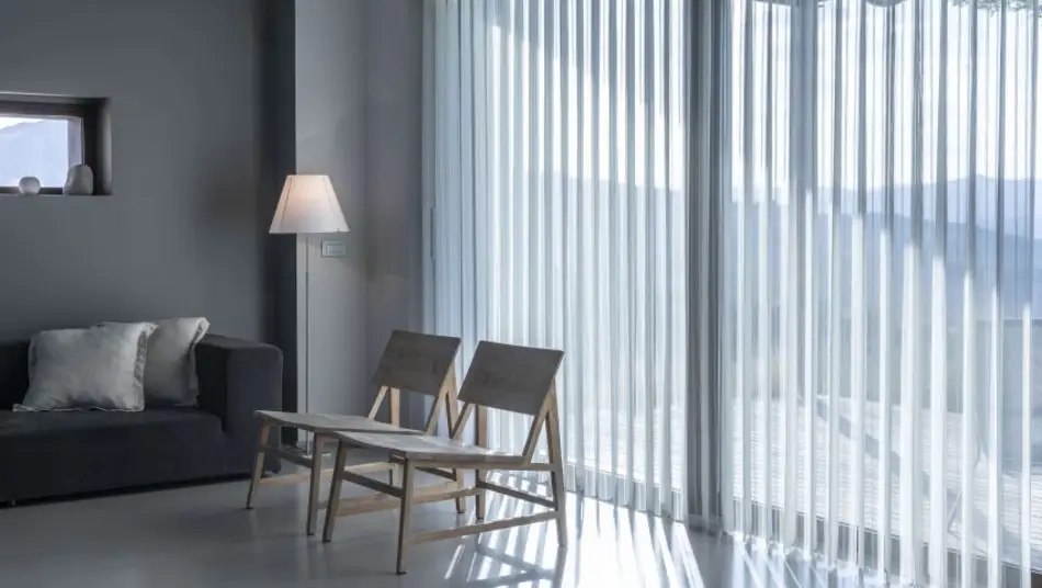 Store à bandes verticales Voilage