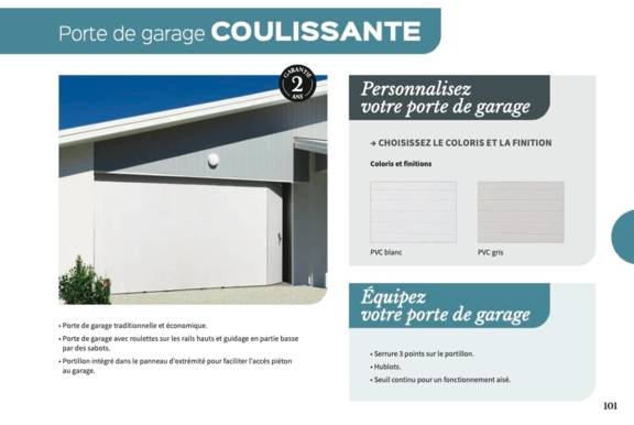 Porte de garage coulissante