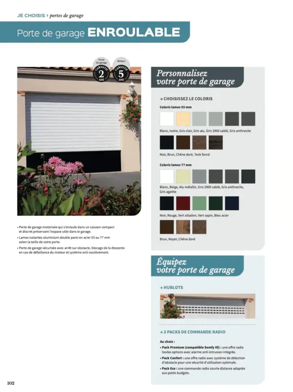 Porte de garage enroulable classique