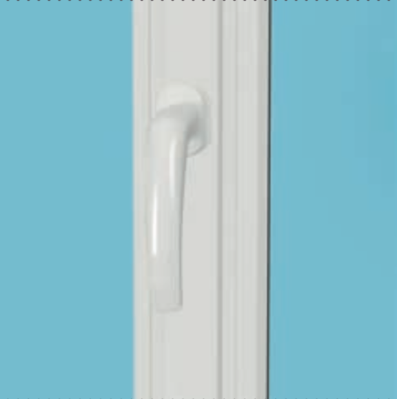 Battement central réduit de 112 mm pour un plus grand clair de jour - Poignée centrée