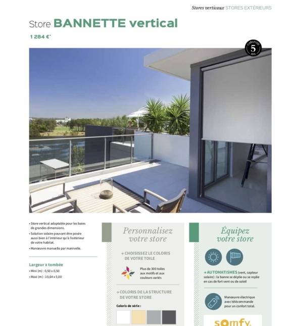 Store bannette vertical