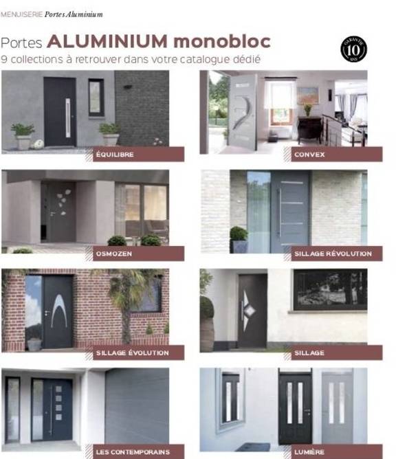 Portes d'entrée aluminium Collection Équilibre