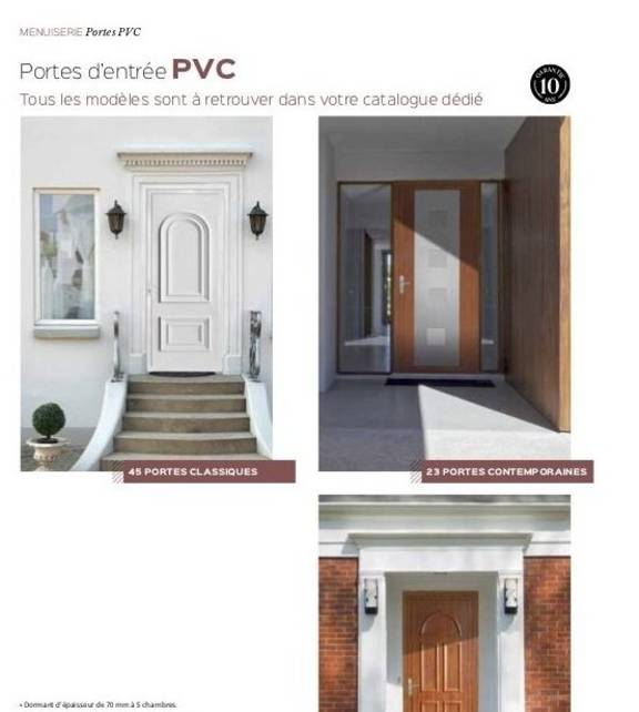 Porte d'entrée en PVC Cigogne